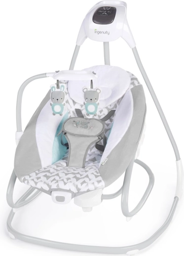 Ingenuity 2-i-1 babygynge med vibrationer og melodier Raylan, USB-strømforsyning