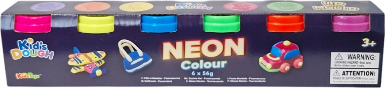 Neon modellervoks – sæt med 6 farver