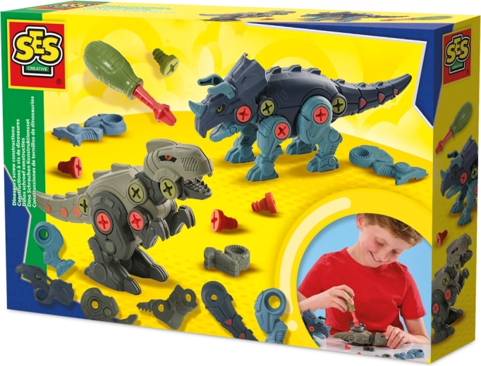 Byggesæt dinosaurer – byg din egen T‑rex og Triceratops