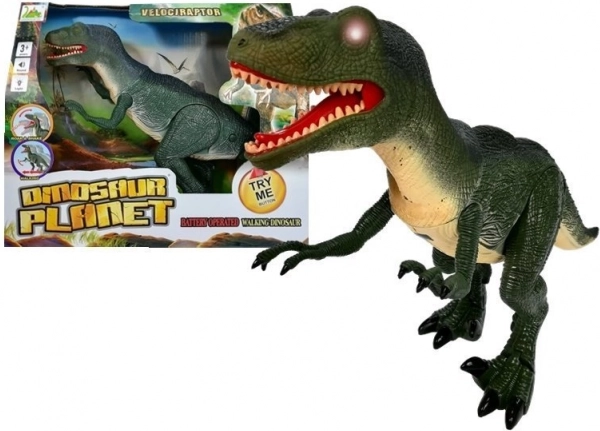 Interaktiv dinosaur Velociraptor med lyde og lys
