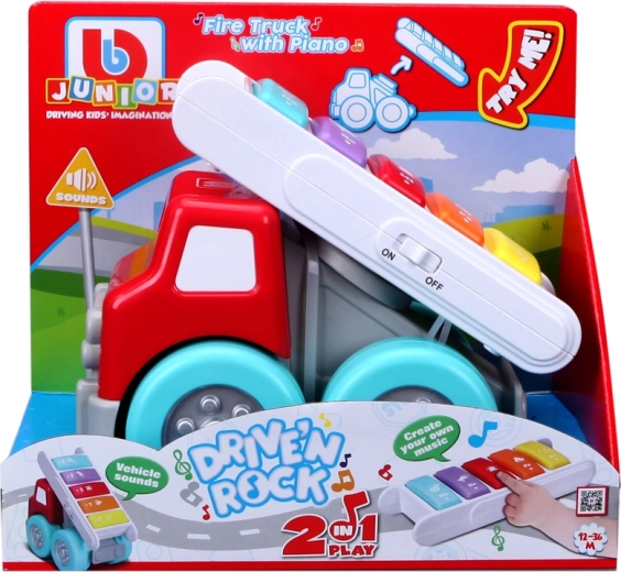 BB Junior brandbil med klaver 2-i-1
