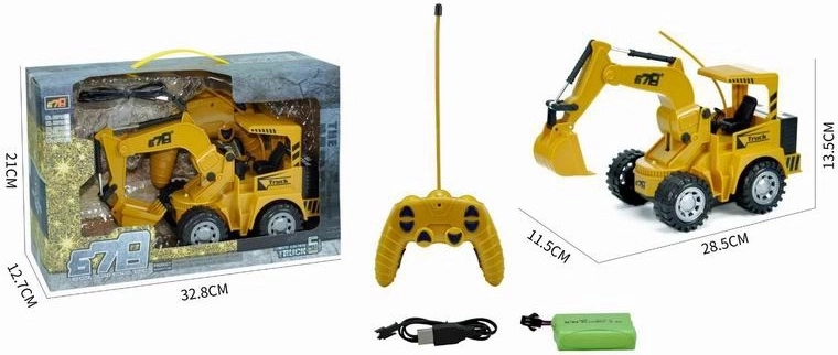 RC fjernstyret gravemaskine 5CH med USB-opladning