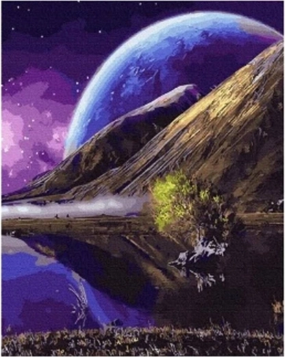 Norimpex diamantmaling – planet 30 × 40 cm