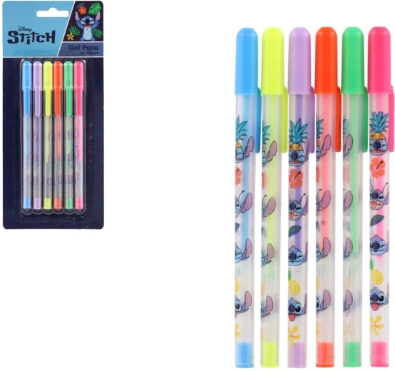 Sæt med gelpenne DISNEY Lilo & Stitch – 6 farver