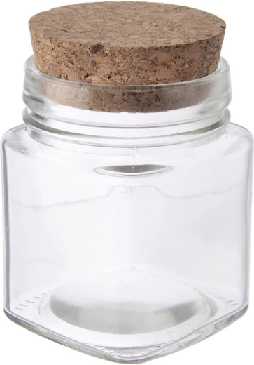 Glasbeholder med korkprop 160 ml
