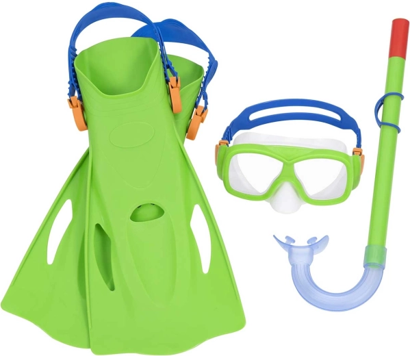 Snorkelsæt BESTWAY – maske, snorkel og finner (størrelse 37–41)