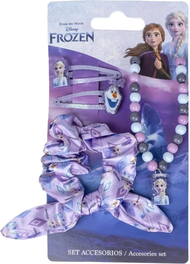 Disney Frozen (Frost) børnesæt med accessories – hårspænder, hårelastik og halskæde