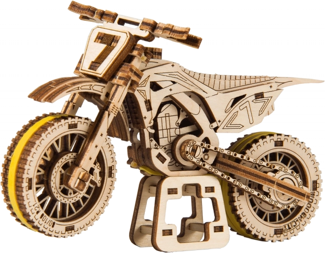 Træ 3D puslespil motorcykel MotoCross WOODEN CITY (88 dele)