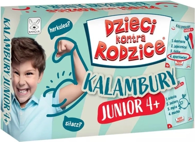 Børn mod forældre: Junior-kruseduller (kalambur) 4+