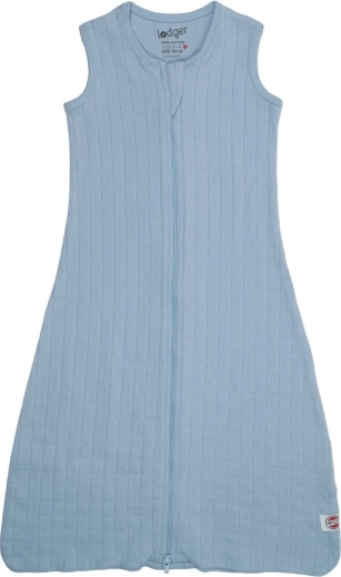 Lodger Hopper bomuldssovepose uden ærmer Solid Blue Fogg 86/98