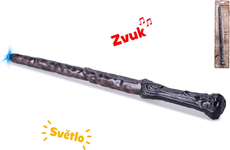 Tryllestav med lys og lyd 36 cm