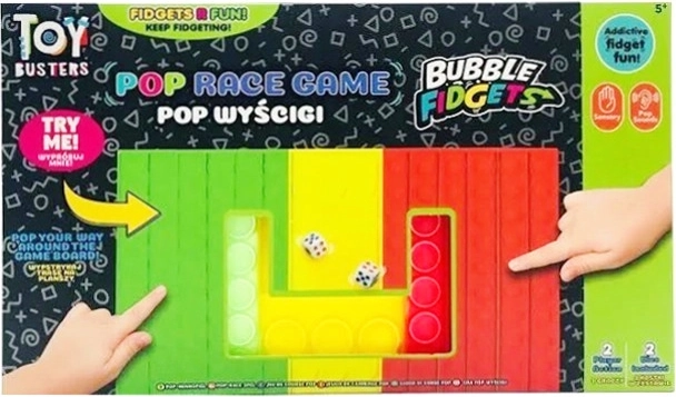 Brætspil TOY BUSTERS Pop Race – racerløb for 2 spillere