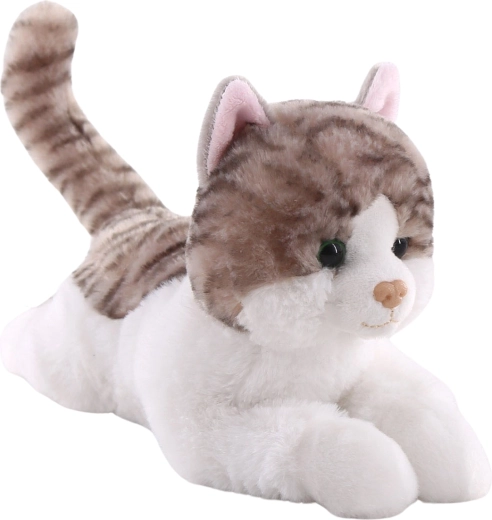 Plysset kat liggende 26 cm