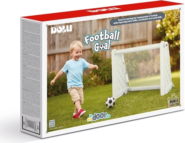 Dolu børnefodboldmål med bold