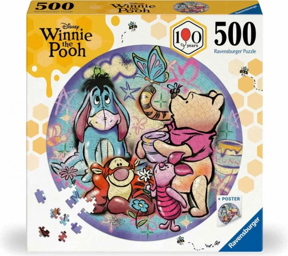 Ravensburger rundt puslespil Peter Plys 500 brikker
