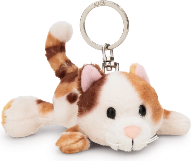 NICI nøglering liggende trefarvet Calico-kat 10 cm
