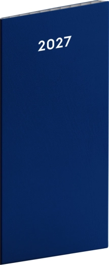Notique lommekalender blå 2027 (månedlig) 8 × 18 cm