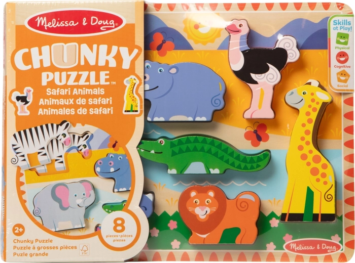 Træ chunky puslespil safari MELISSA & DOUG
