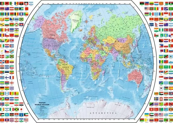 Ravensburger puslespil – politisk verdenskort (1000 brikker)