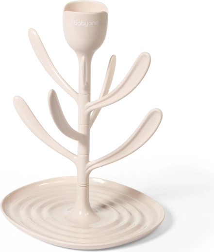 BabyOno universel drypbakke til sutteflasker og tilbehør tulipan beige