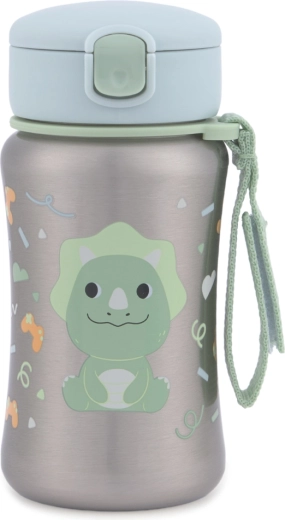 Skip Hop rustfri flaske med sugerør Water Besties Squad Dino 350 ml