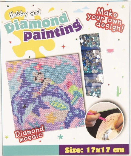 Kreativt sæt til diamond painting 17 × 17 cm (3 motivvarianter)