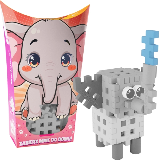 Byggesæt Mini Waffle Pocket Pets – elefantunge
