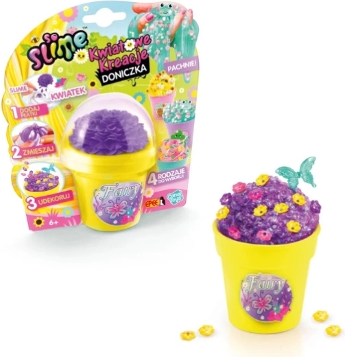 EPEE SoSlime blomsterkrea i gul blomsterpotte