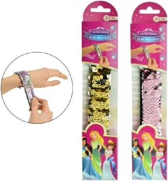 Pailletarmbånd 23 cm, 3 farver på kort