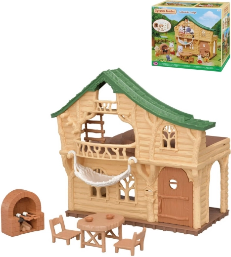 Sylvanian Families hytte ved søen med møbler