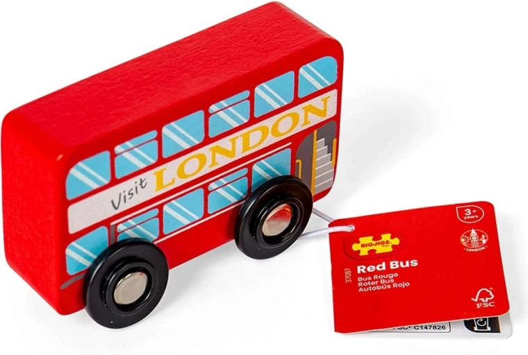Bigjigs Toys træ London dobbeltdækkerbus