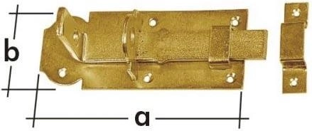 Lige låsebolt 100 × 45 × 5 mm, gul galvaniseret zink