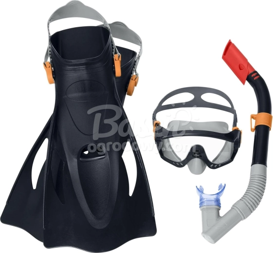 Dykker­sæt BESTWAY – maske, snorkel og finner, sort