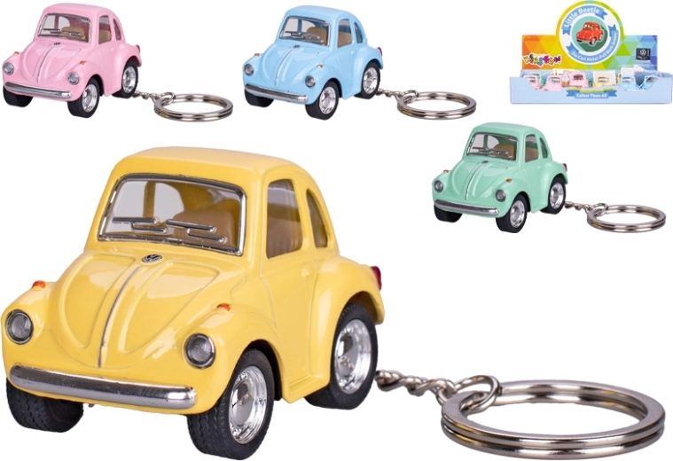 Kinsfun nøglering Volkswagen Beetle med tilbagekørselsfunktion