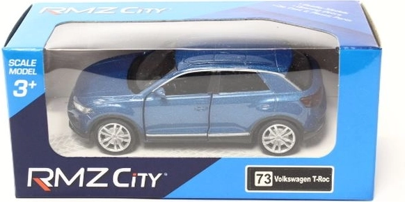 RMZ City Volkswagen T‑Roc blå metalmodel med åbningsdøre