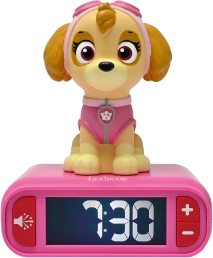 Lexibook vækkeur Paw Patrol med lysende Skye-figur
