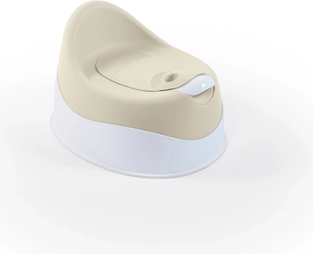 Børnepotte med låg og aftagelig inderkumme, beige