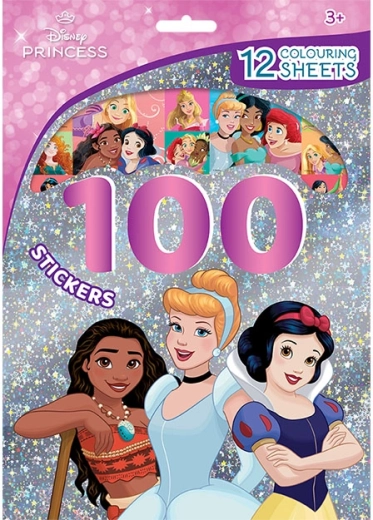 Disney-prinsesser – 100 klistermærker og malebilleder
