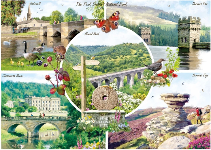 Puslespil The Peak District 1000 brikker