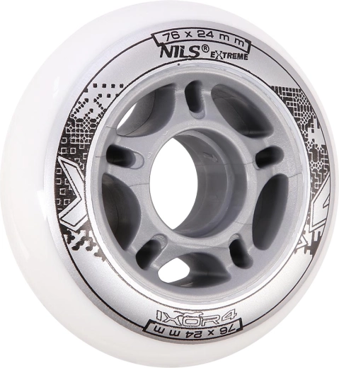 Hjul NILS EXTREME PU 76 × 24 hvide (sæt med 4 stk)