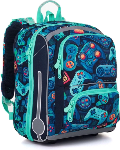 Topgal skoletaske med gamingmotiv BEBE