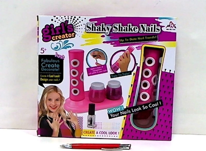Manicuresæt til børn med glimmer og shaker