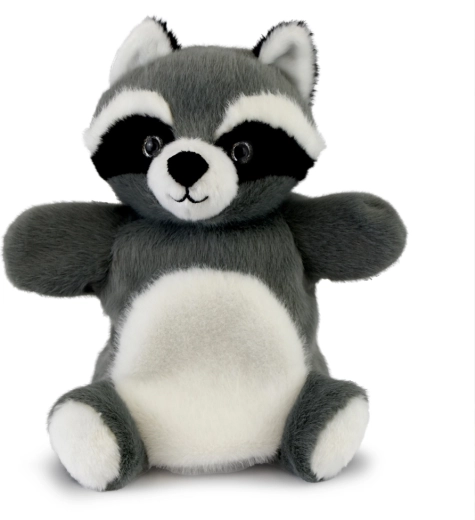 Doudou Histoire d’Ours plysj-hånddukke vaskebjørn 24 cm