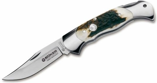 Böker Scout Stag foldekniv 8 cm med gevir