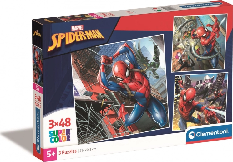 CLEMENTONI Puslespil Spiderman 3x48 brikker