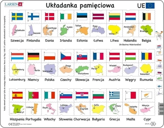 Larsen Unia Europa – Europas flag læringspuslespil