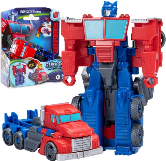 Transformers EarthSpark Optimus Prime figur 2 i 1 1-step flip changer - 1 stk.