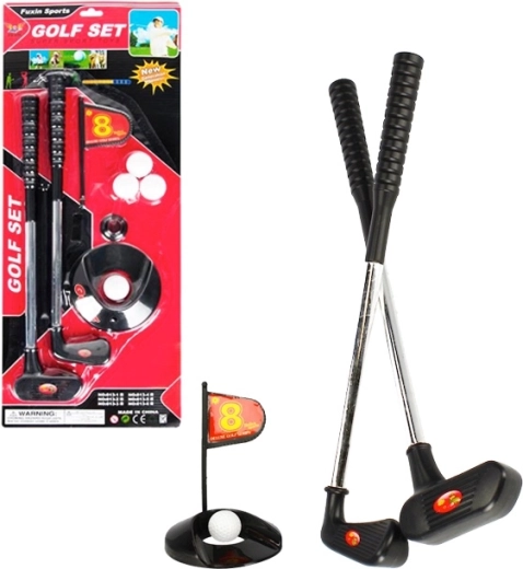 Plastisk mini-golfsæt til børn med bolde