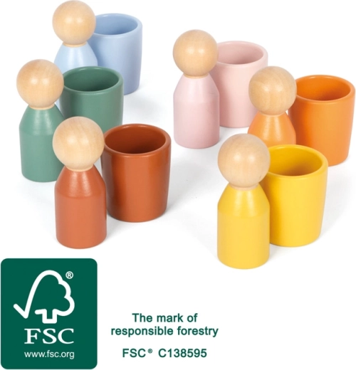 Montessori sorteringsbægre med træfigurer small foot