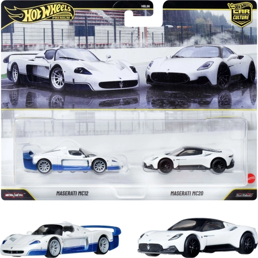 Hot Wheels Premium sæt med 2 biler Maserati MC12 og Maserati MC20